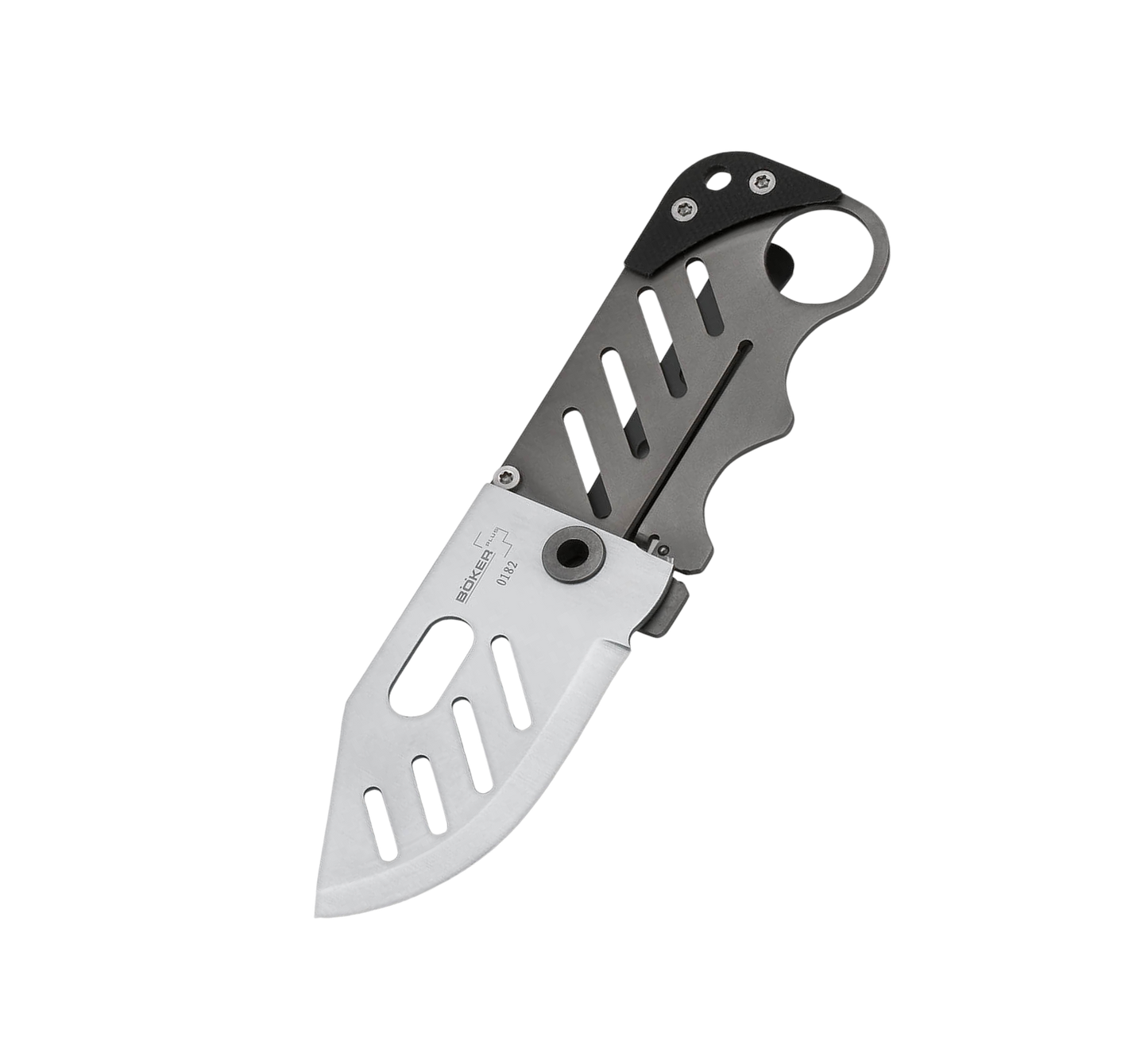 Boker Plus | Credit Card Knife | 440C Steel Titanium Frame Lock Folding Pocket Knife | 01BO010