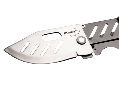 Boker Plus | Credit Card Knife | 440C Steel Titanium Frame Lock Folding Pocket Knife | 01BO010