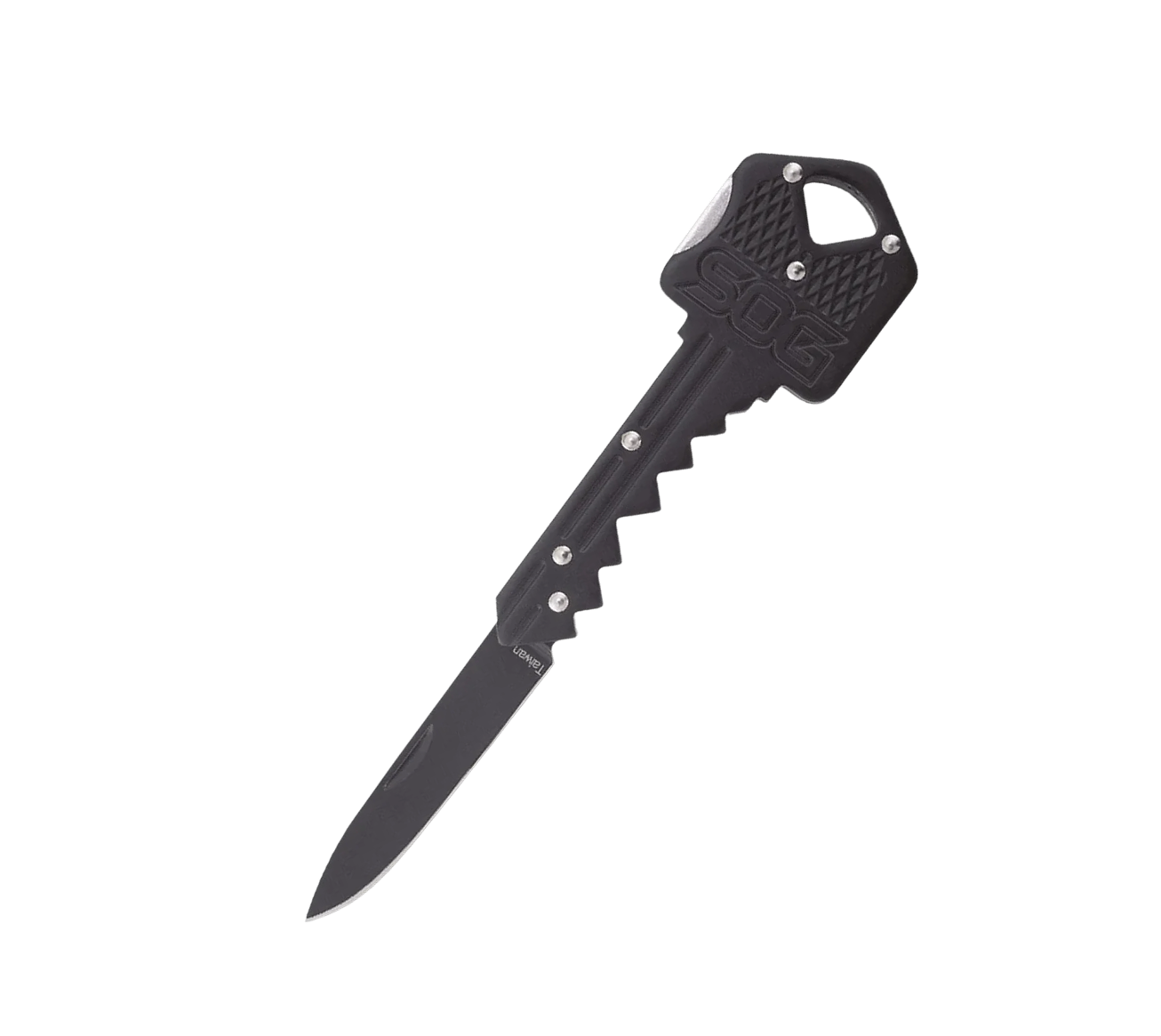SOG Key Knife Black 5Cr13MoV Stainless Steel Keychain Pocket Knife (01SG026)