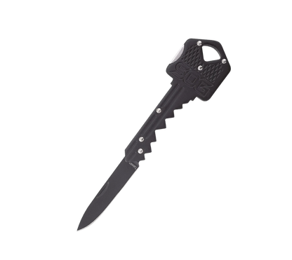 SOG Key Knife Black 5Cr13MoV Stainless Steel Keychain Pocket Knife (01SG026)