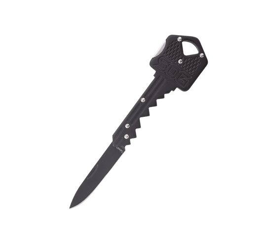 SOG Key Knife Black 5Cr13MoV Stainless Steel Keychain Pocket Knife (01SG026)