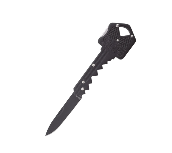 SOG Key Knife Black 5Cr13MoV Stainless Steel Keychain Pocket Knife (01SG026)
