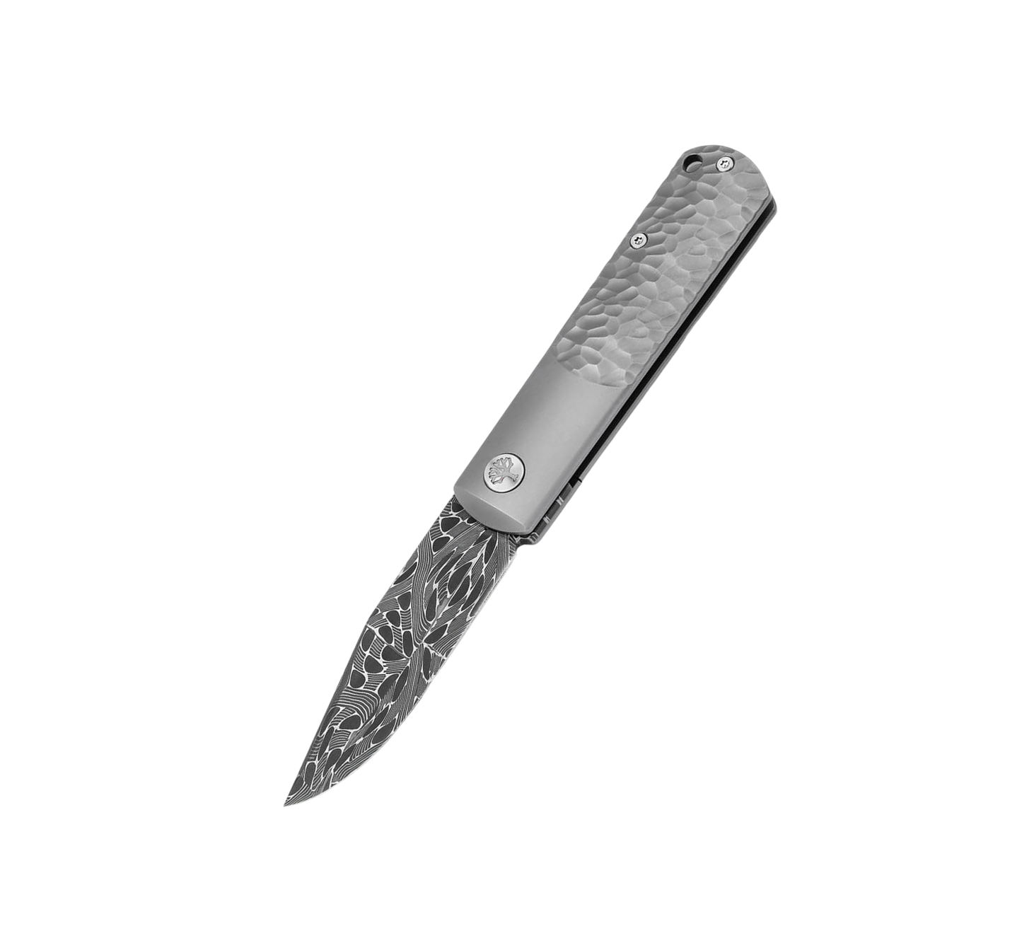 Boker BRLW Meteorite Damast Folding Knife Titanium Handle (110673DAM)