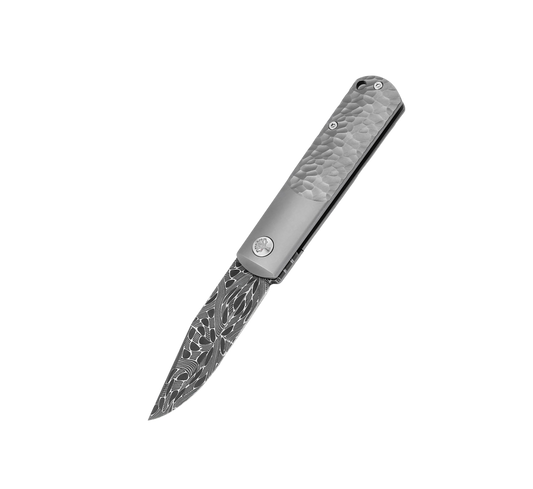 Boker BRLW Meteorite Damast Folding Knife Titanium Handle (110673DAM)
