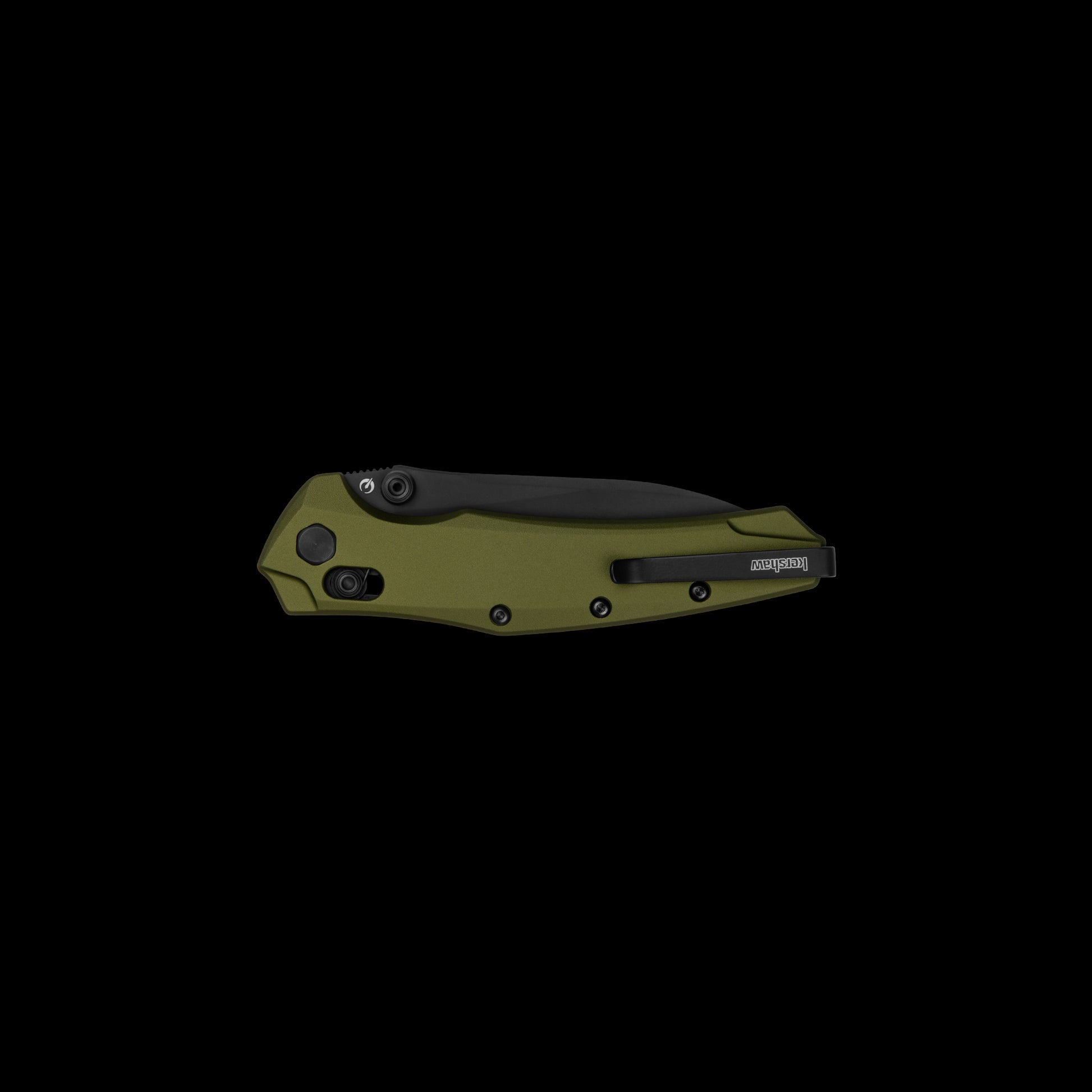 OD-green anodized aluminum handle on Kershaw Bareknuckle DuraLock