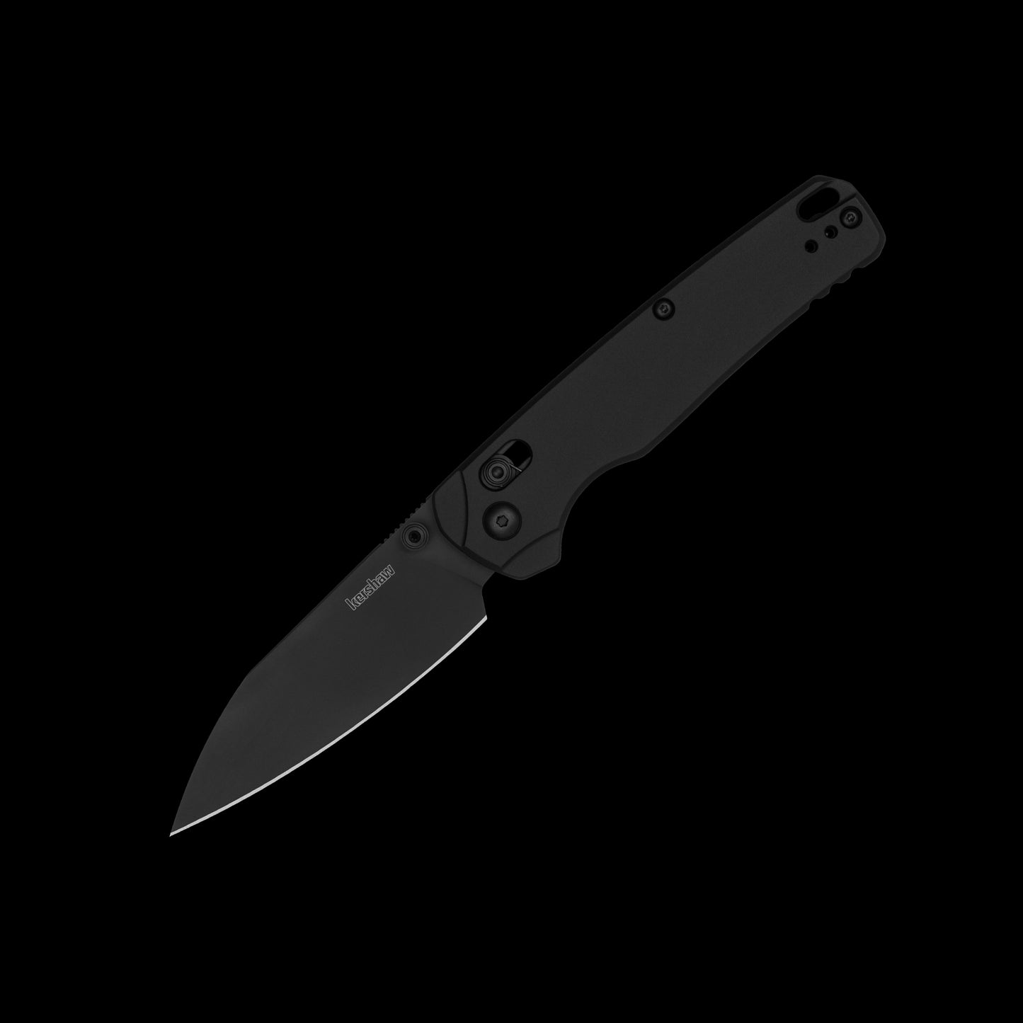 Kershaw Bel Air XL Black 6110BLK USA-made folding knife with black MagnaCut blade and aluminum handle