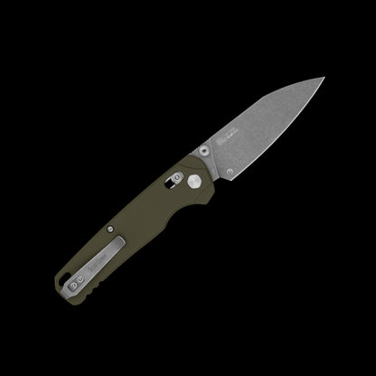 Kershaw Bel Air XL Olive 6110OL USA-made folding knife with CPM 3V reverse-tanto blade and olive aluminum handle