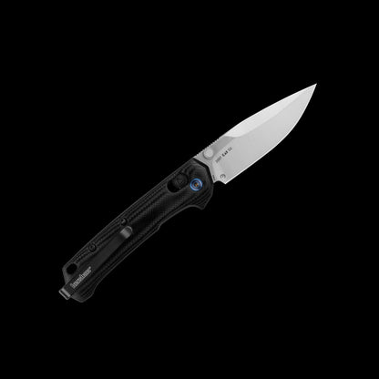 Two-tone D2 drop-point blade on Kershaw Celestion 2057