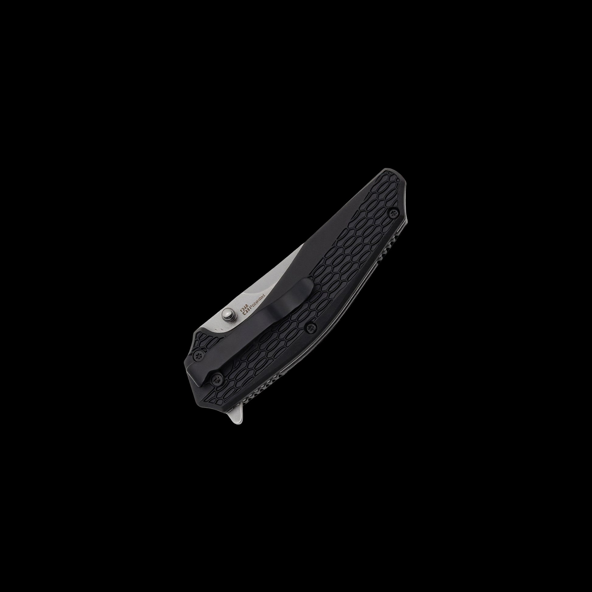 Textured black GFN handle on Kershaw Coilover folding knife