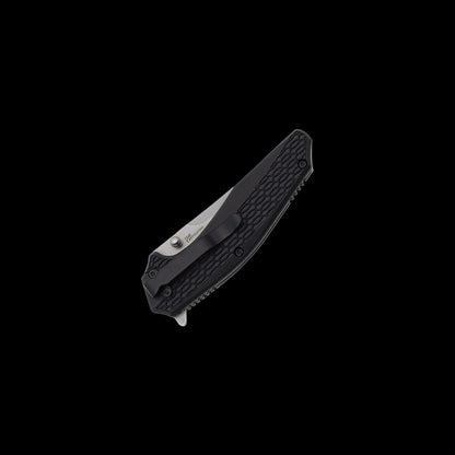 Textured black GFN handle on Kershaw Coilover folding knife
