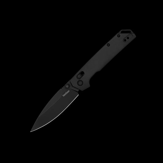 Kershaw Iridium Black 2038BLK folding knife with D2 spear-point blade and black aluminium handle