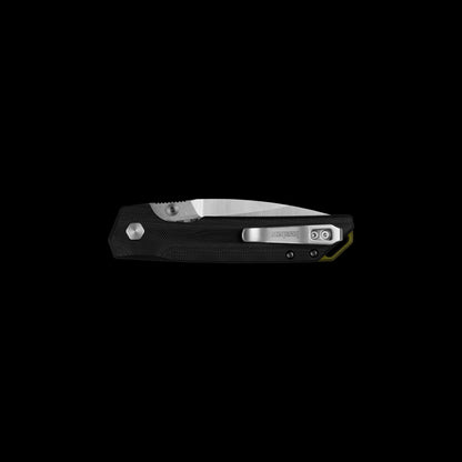 Kershaw Iridium Button Lock 3038 folding knife with CPM MagnaCut spear point blade, black G10 handle