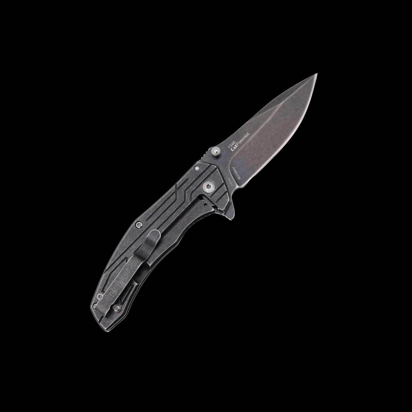 8Cr13MoV drop-point blade on Kershaw Kingbolt 1346
