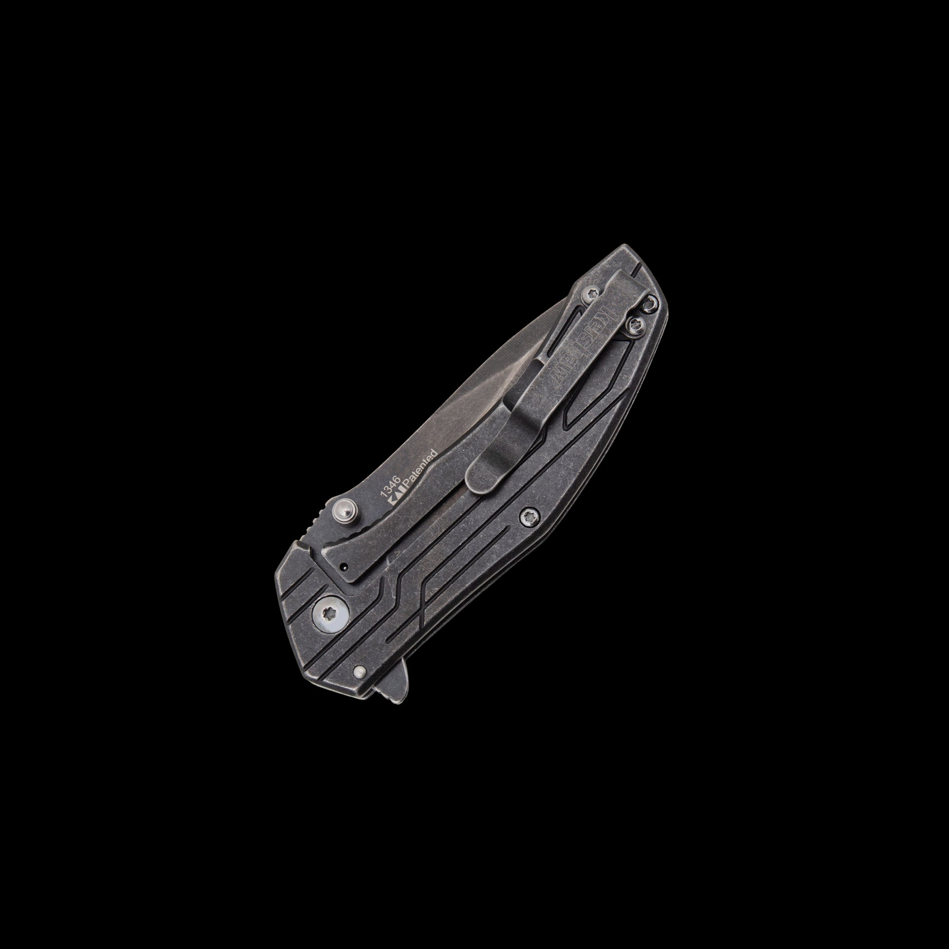 Stainless-steel handle on Kershaw Kingbolt folding knife