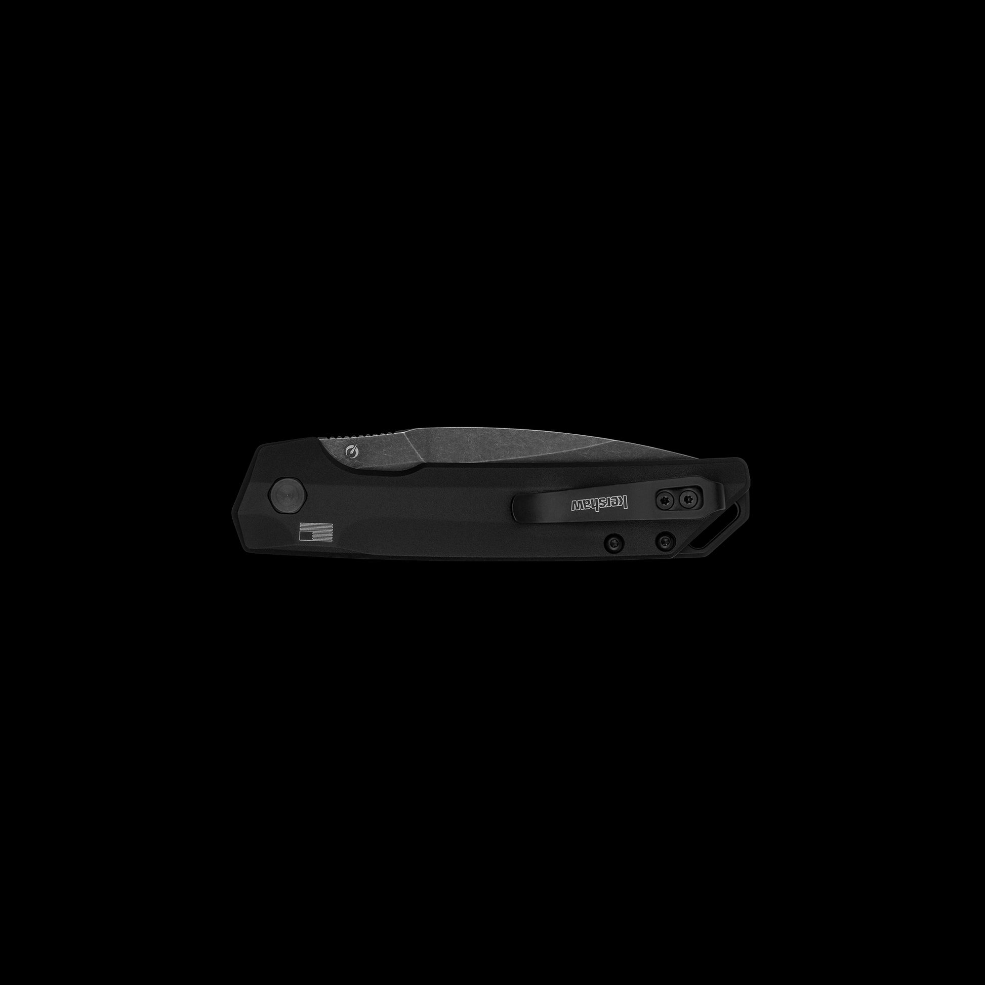 Reversible deep-carry pocket clip on Kershaw Launch Iridium 7038G10