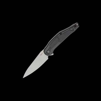 Kershaw Lightyear 1395 assisted folding knife with bead-blasted spear-point blade and black GFN handle