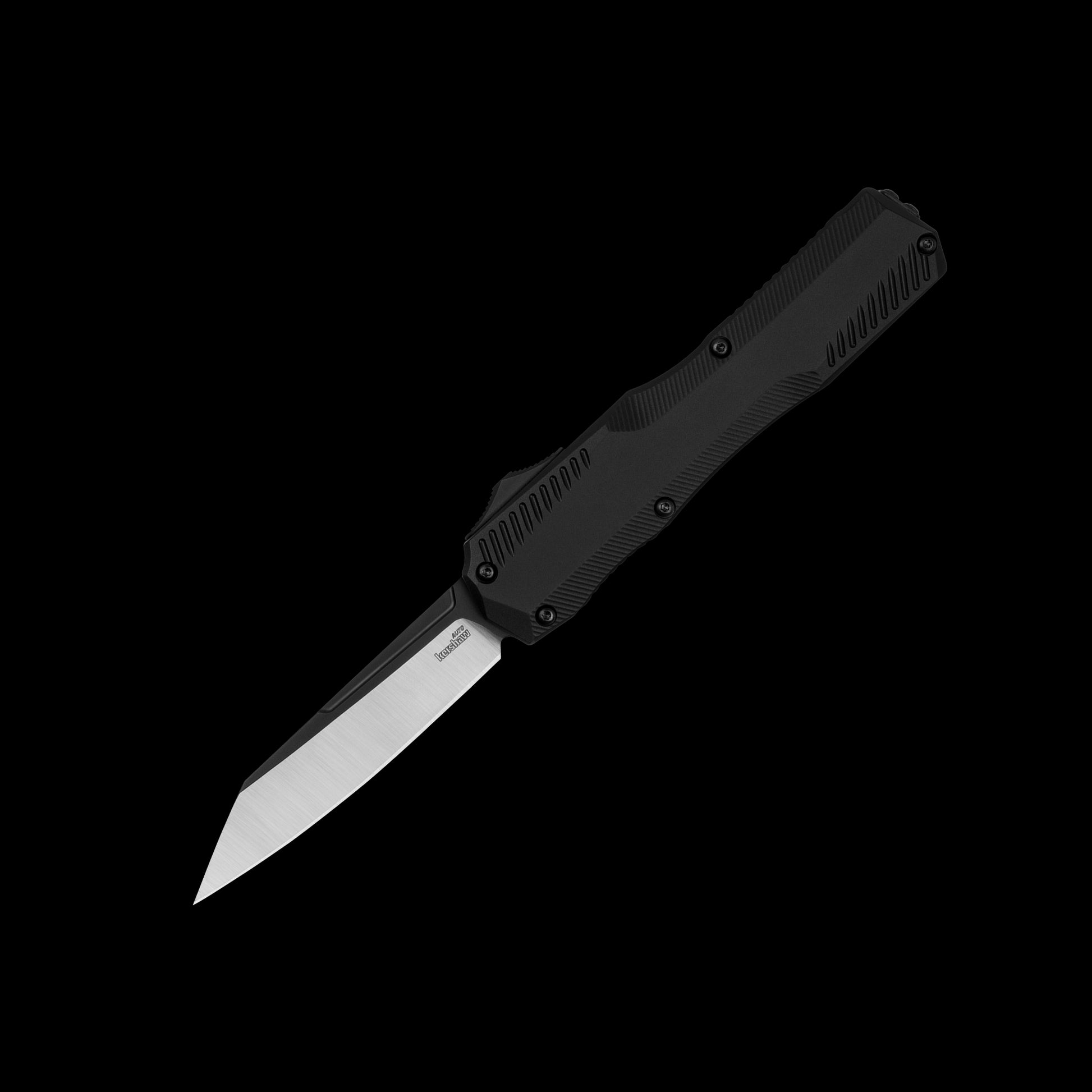 Kershaw Livewire Reverse Tanto 9000R USA-made OTF knife with two-tone MagnaCut blade and black aluminum handle