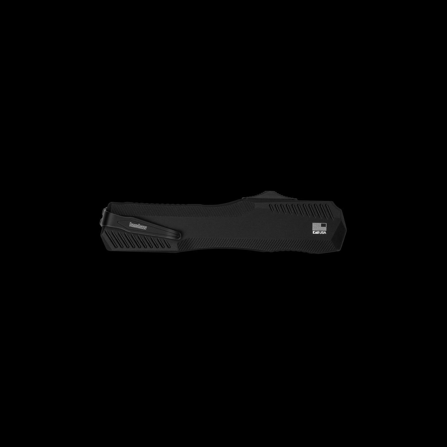 Black PVD and satin two-tone blade on Kershaw Livewire Reverse Tanto