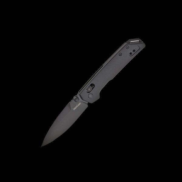 Kershaw Mini Iridium Black 2051BLK folding knife with black D2 spear-point blade and aluminium handle