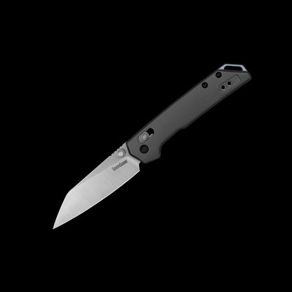 Kershaw Mini Iridium Reverse Tanto 2051R folding knife with two-tone D2 blade and grey aluminium handle