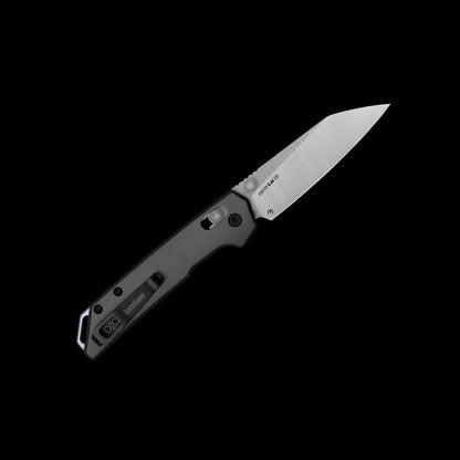Two-tone D2 reverse-tanto blade on Kershaw Mini Iridium 2051R