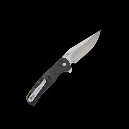Satin 8Cr13MoV clip-point blade on Kershaw Runoff 1429