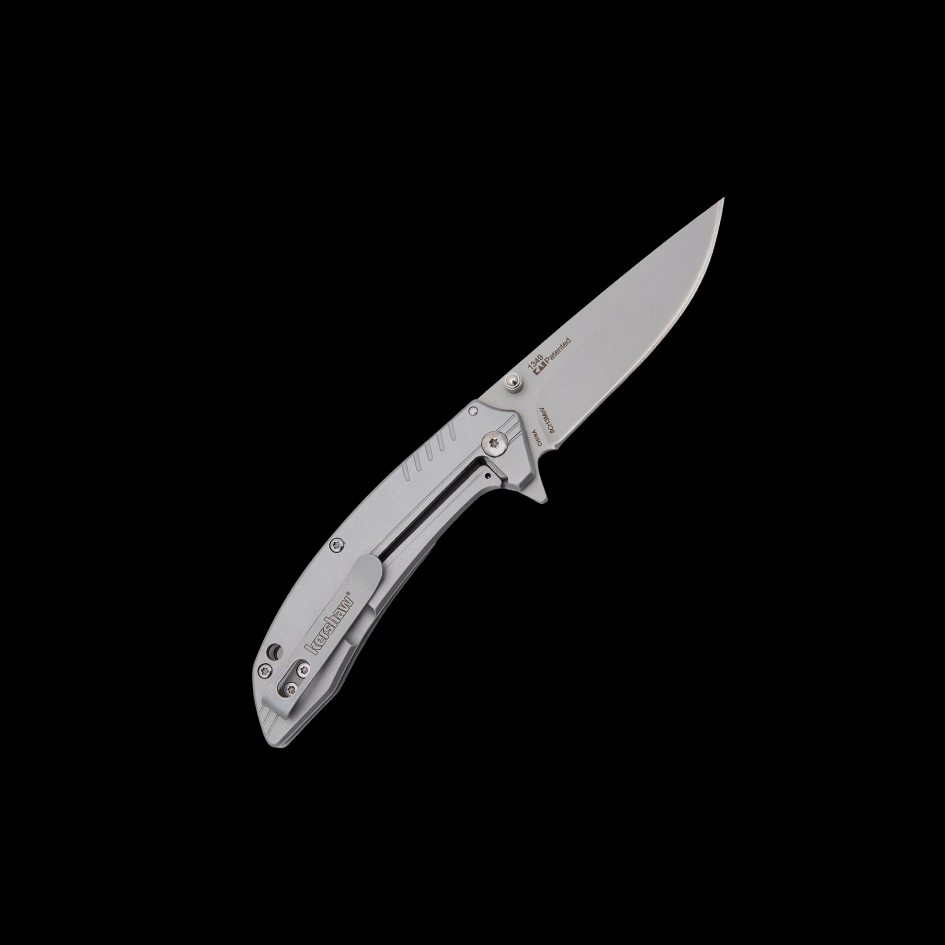 8Cr13MoV drop-point blade on Kershaw Shroud 1349