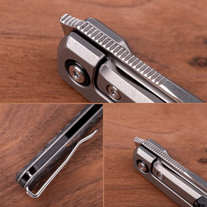 Real Barlow RB-7 | S35VN | Titanium & Inlayv-7893