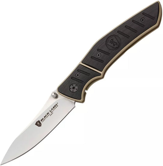 BR139BL Browning Black Label Finish Line Framelock Pocket Knife Spring Assisted
