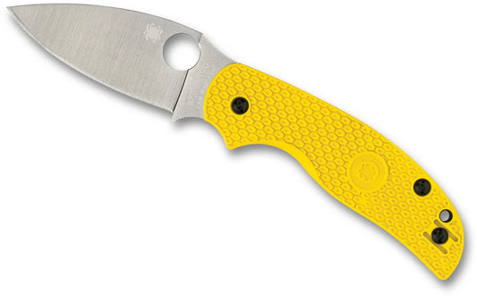 Spyderco Sage 5 Lightweight Salt Compression Lock Folding Knife 3" CPM-MagnaCut Satin Blade, Yellow FRN Handles - C123PYL