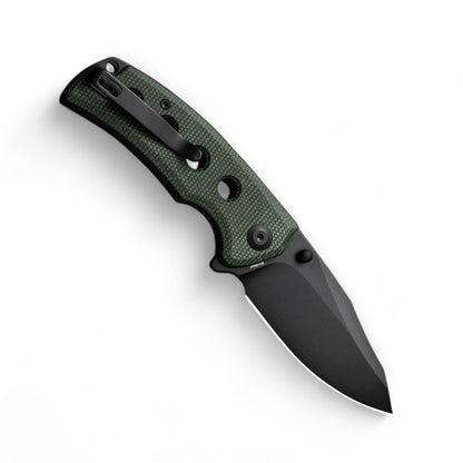 SENCUT | Excalis Flipper & Thumb Stud Knife | Micarta Handle | S23068-3