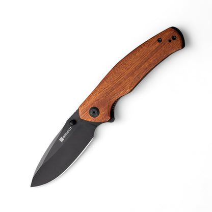 SENCUT | Slashkin Flipper & Thumb Stud Knife Wood Handle | S20066-4