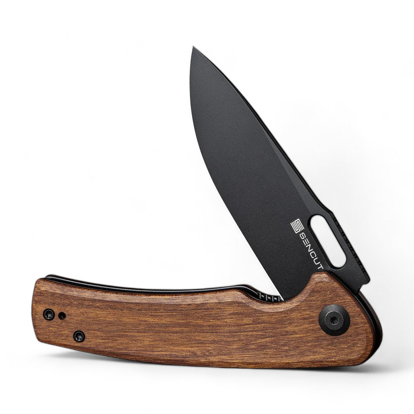 SENCUT | Vesperon Flipper & Thumb Hole Knife Wood Handle | S20065-4