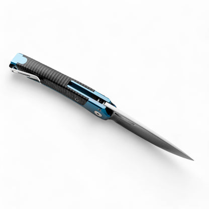 LIONSTEEL |Twain - Blue titanium | Carbon fiber | TW BL CF