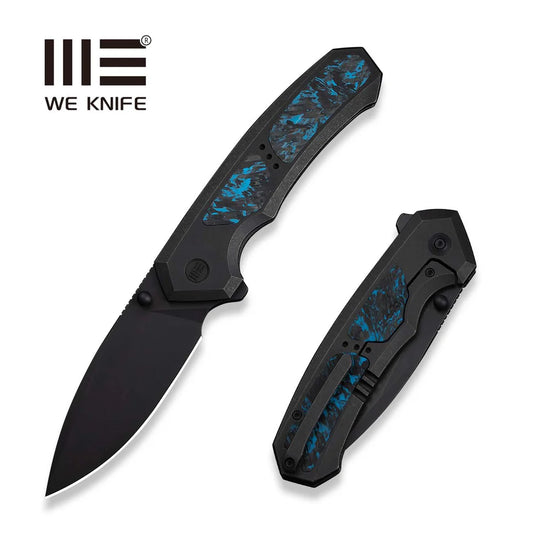 WEKNIFE Corwyn Flipper & Thumb Stud Knife Black Titanium & Carbon Fiber Handle (3.7" M390 Blade) WE24088-1