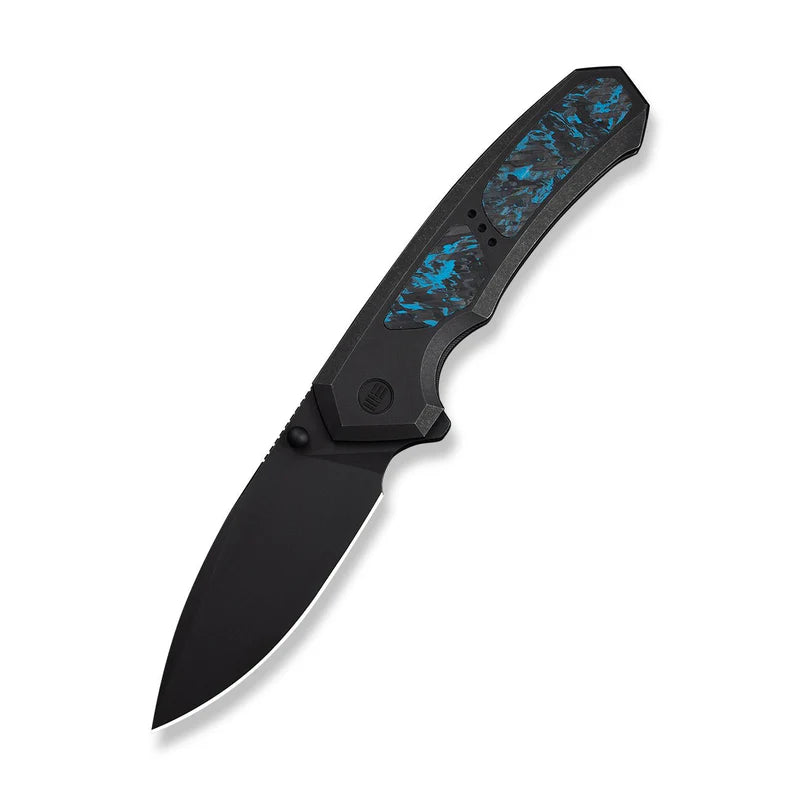 WEKNIFE Corwyn Flipper & Thumb Stud Knife Black Titanium & Carbon Fiber Handle (3.7" M390 Blade) WE24088-1