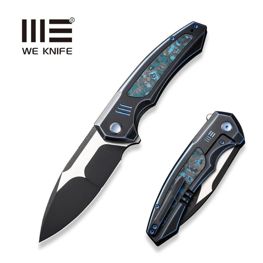 WEKNIFE Hyperactive Flipper Knife Titanium & FatCarbon Fiber Handle (3.8" Vanax Blade) WE23030-3