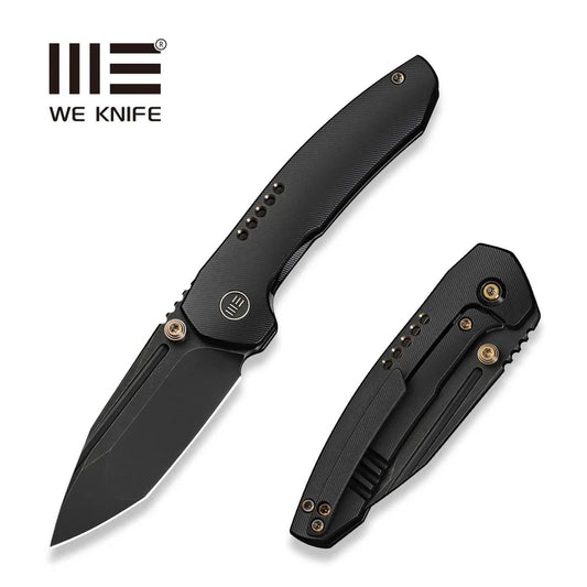 WEKNIFE Micro Trogon Thumb Stud Knife Black Titanium Handle (2.68" Black Stonewashed Bohler M390 Blade) WE24043-1