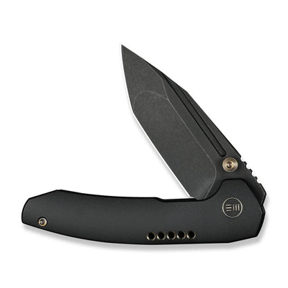 WEKNIFE Micro Trogon Thumb Stud Knife Black Titanium Handle (2.68" Black Stonewashed Bohler M390 Blade) WE24043-1