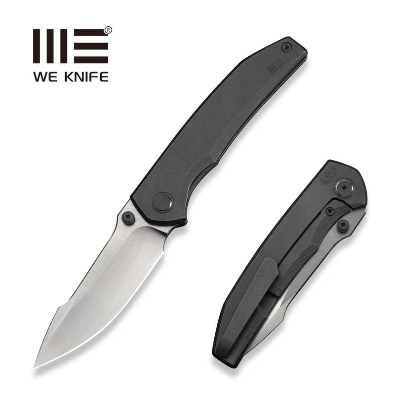 WEKNIFE Ryson Thumb Stud Knife Gray Titanium Handle (3.33" Hand Rubbed Satin Bohler M390 Blade) WE24086-2
