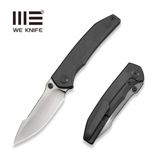 WEKNIFE Ryson Thumb Stud Knife Gray Titanium Handle (3.33" Hand Rubbed Satin Bohler M390 Blade) WE24086-2