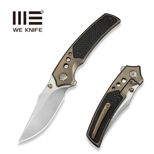 WEKNIFE Skynix Flipper & Thumb Stud Knife Titanium & Carbon Fiber Handle (3.7" M390 Blade) WE24087-3