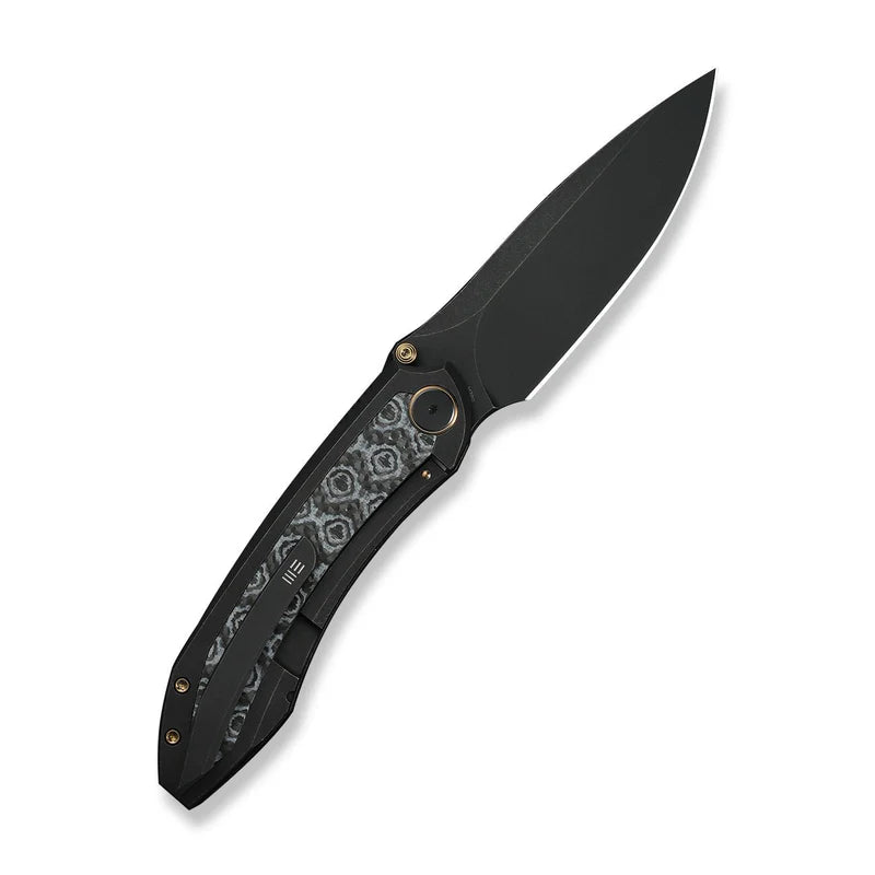 WEKNIFE Winsome Thumb Stud & Front Flipper Knife Titanium & G10 & Carbon Fiber Handle (3.74" M390 Blade) WE23092-1