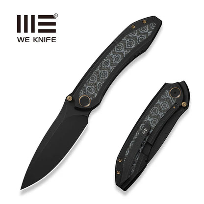 WEKNIFE Winsome Thumb Stud & Front Flipper Knife Titanium & G10 & Carbon Fiber Handle (3.74" M390 Blade) WE23092-1