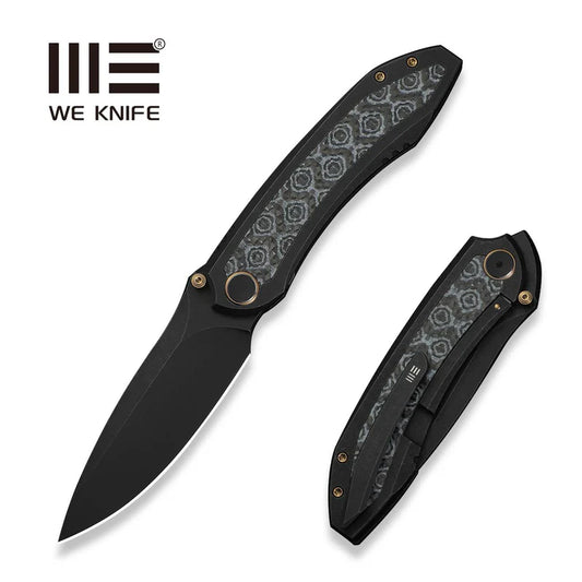 WEKNIFE Winsome Thumb Stud & Front Flipper Knife Titanium & G10 & Carbon Fiber Handle (3.74" M390 Blade) WE23092-1