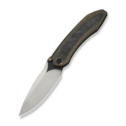WEKNIFE Winsome Thumb Stud & Front Flipper Knife Titanium & Carbon Fiber Handle (3.74" M390 Blade) WE23092-3