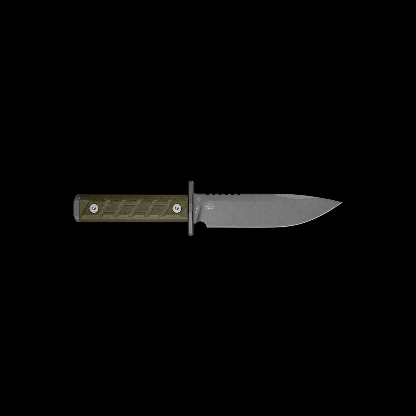 Zero Tolerance 0006 fixed blade field knife with CPM 3V steel blade, olive G10 handle, and Kydex sheath made in the USA